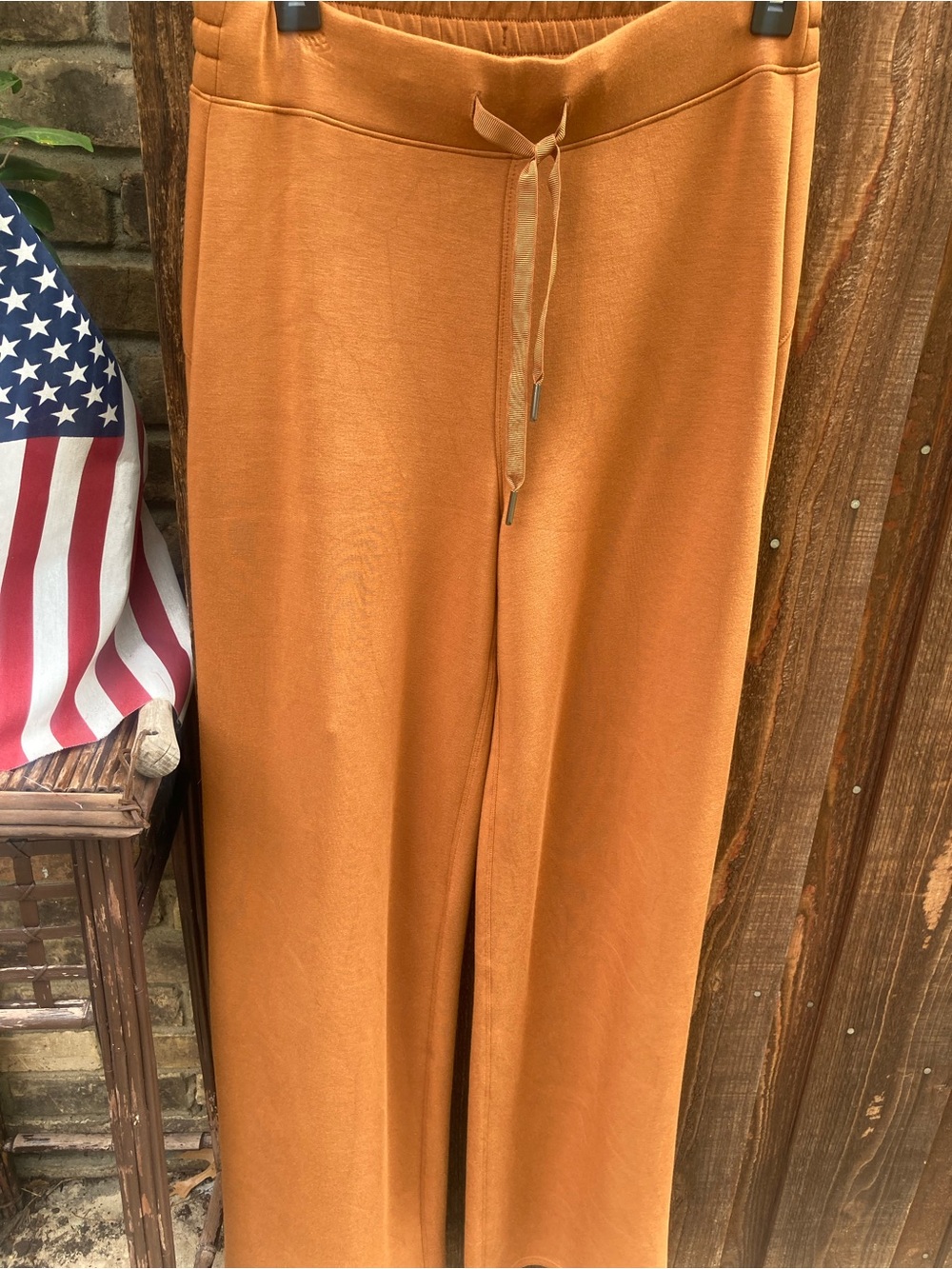 SPANX womens Drawstring Joggers in Rust Orange